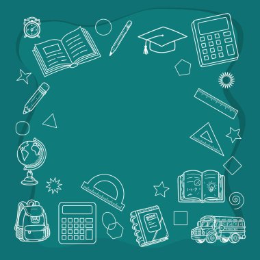 Okula dönüş temalı kutlama reklamının şablonu