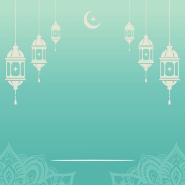 Ramazan, Kurban Bayramı ve Kurban Bayramı reklamları için İslami temalı şablon