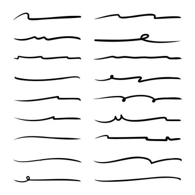 El yapımı Altçizgiler ve Dekoratif Çizgiler Koleksiyonu