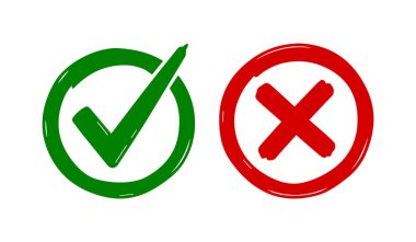 Vektör el işareti çizildi ve grunge çemberinde çapraz