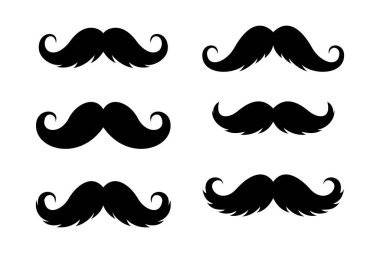 Bıyık Retro Biçim Vektör Çizim Tasarımı