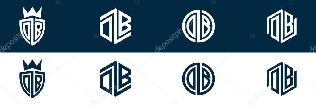 Typography DB letter logo design