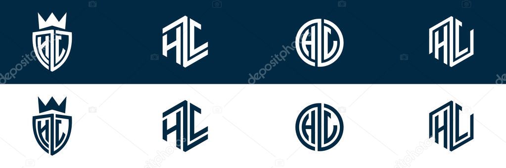 Typography letter HJ JH logo design