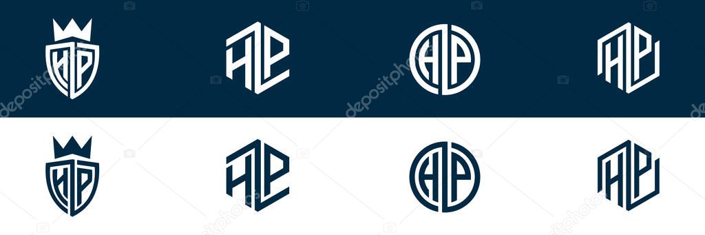 Typography letter HP PH logo design