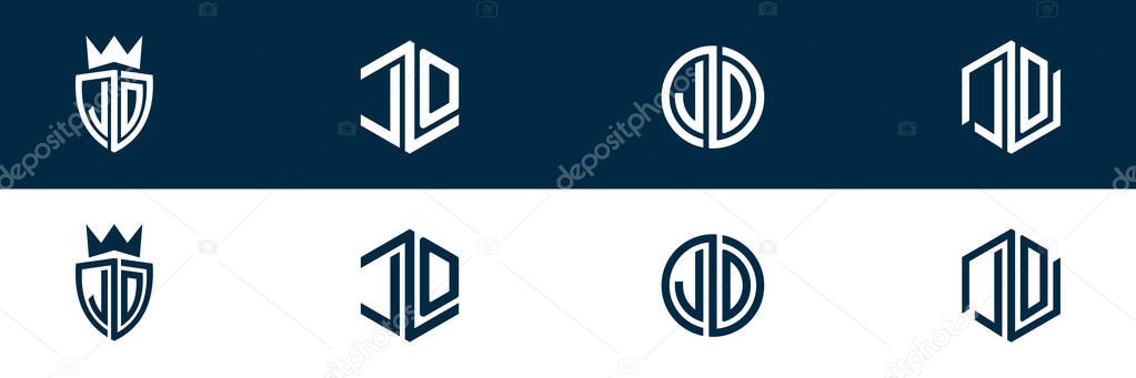 Modern letter LO OL logo design