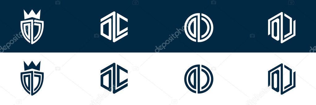 OC CO typography letter logo desgn