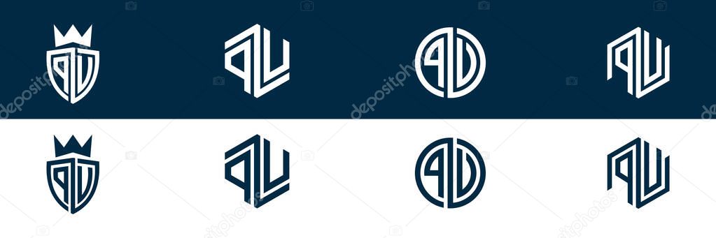 PU UP Trendy letter logo design