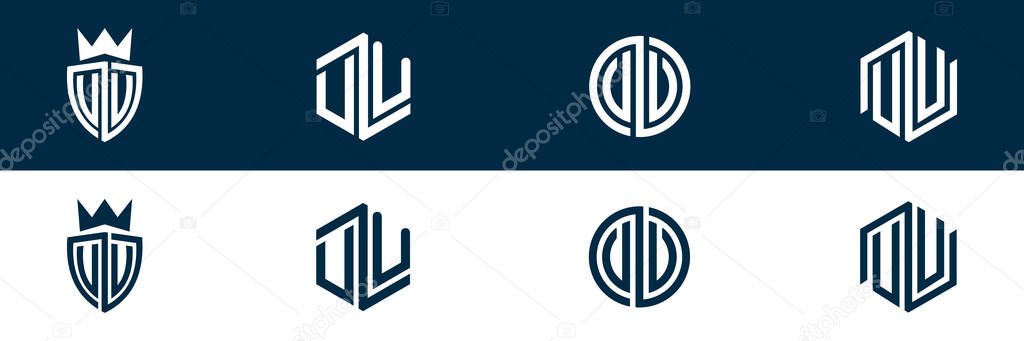 Typography letter VV letter logo design
