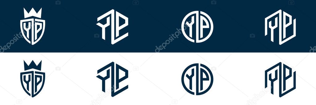 YP PY letter logo set design