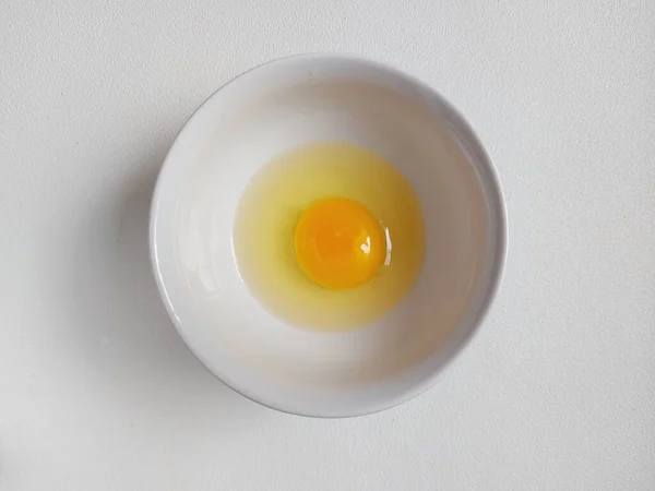 Food Preparation Photography Concept Whisking Egg White Bowl Isolated Background — Stock Photo, Image