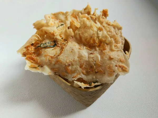 Rempeyek Lehnt Sind Traditionelle Chips Aus Indonesien Hergestellt Aus Mehl — Stockfoto