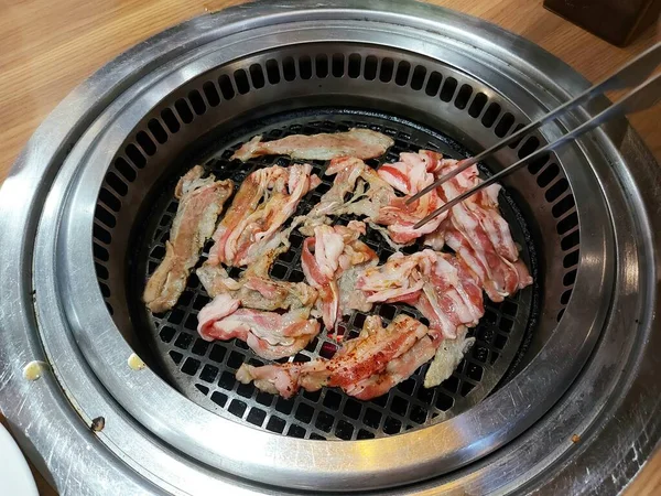 Japán Grillsütő Vagy Yakiniku Vagy Szó Szerint Húsgombóc — Stock Fotó