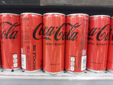 Depok,indonesia-jan 11 2022: coca-cola zero sugar. It is popular soft drink.