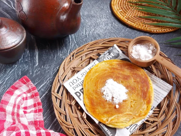 Roti Canai Roti Maryam Isa Type Flatbread Indian Influence Can Stockbild