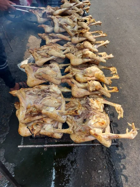 Panggang Ayam Kampány Sült Szabadtartású Csirke Indonéz Stílusú Recepttel — Stock Fotó