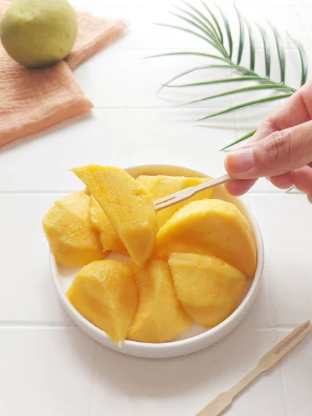 Mangos Miel Uno Los Cultivares Mango Indonesia Este Mango Llama — Foto de Stock