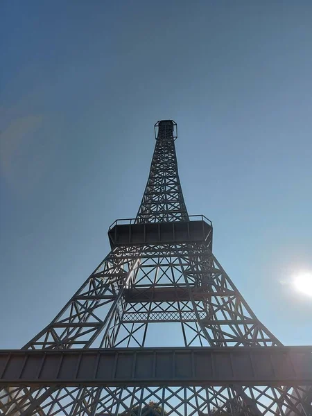 stock image bandung,indonesia-june 3 2023: miniature of Eiffel Tower in mimi mania in indonesia. itis a landmark in the city ofParis, Tennessee. This structure is a model of theEiffel TowerinParis,France.