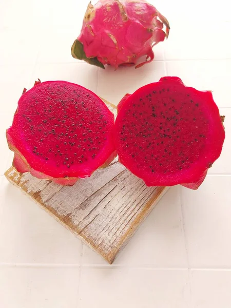 Dragon Fruit Pitaya Orpitahaya Плод Нескольких Различных Видов Кактусов Характерных — стоковое фото