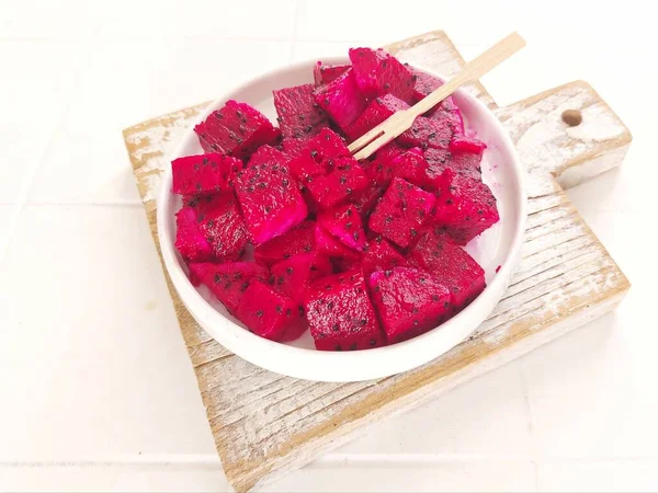 stock image dragon fruit or pitaya orpitahaya. It is thefruitof several differentcactusspeciesindigenousto the region of southern Mexico and along the Pacific coasts 