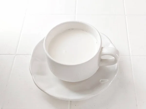 Чашку Молока Изолированный Фон Белом — стоковое фото