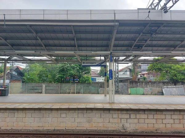 Jakarta Indonesien Augusti 2023 Jatinegara Station Ligger Gränsen Mellan Jatinegara — Stockfoto