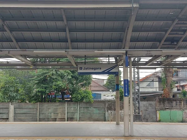 Jakarta Indonesien Augusti 2023 Jatinegara Station Ligger Gränsen Mellan Jatinegara — Stockfoto