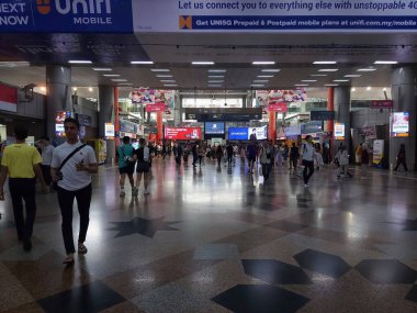 Kuala lumpur, Endonezya-Ağustos 12 2023: Kuala Lumpur Sentral İstasyonu (KL Sentral). Malezya 'nın başkenti Kuala Lumpur' un ana demiryolu istasyonuna ev sahipliği yapan gelişmelerdir..