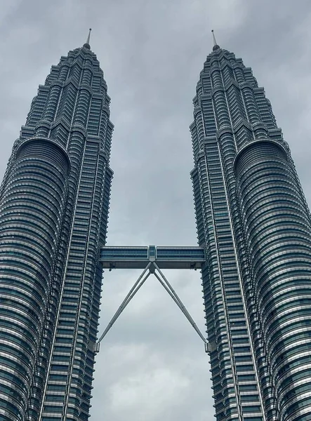 Kuala Lumpur Malajziaaugusztus 2023 Thepetronas Towersor Menara Berkembar Petronasal Apetronas — Stock Fotó