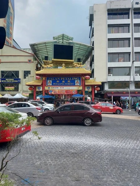 Kuala Lumpur Malásia Agosto 2023 Jalan Petaling Petaling Street Uma — Fotografia de Stock