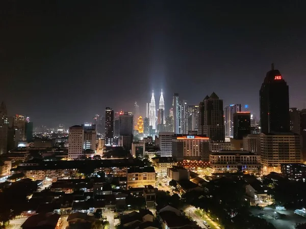 Kuala Lumpur Ondonesien August 2023 Stadtbeleuchtung Von Kuala Lumpur Malaysien — Stockfoto