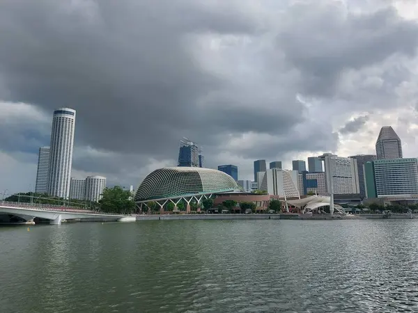 新加坡 2023年8月10日 新加坡海港的城市景观 — 图库照片