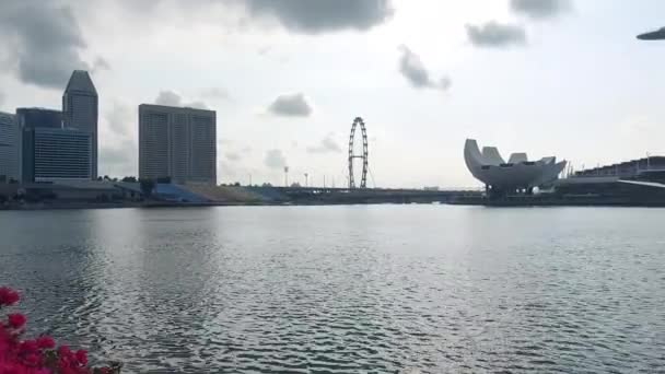 Singapur Singapur Agosto 2023 Marina Bay Sands Complejo Integrado Frente — Vídeo de stock
