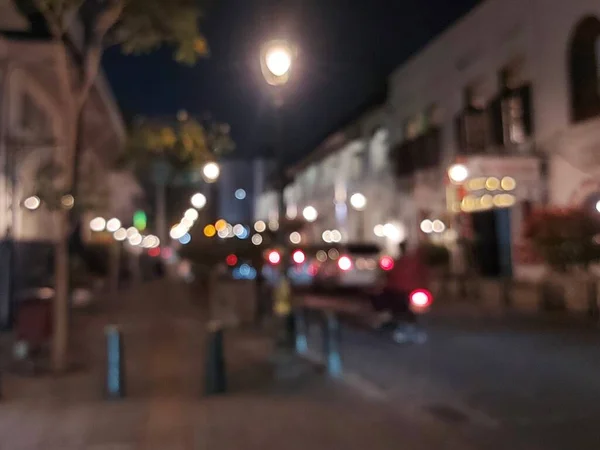 Αφηρημένη Πολύχρωμο Φως Bokeh Στο Δρόμο Μπορεί Χρησιμοποιηθεί Φόντο — Φωτογραφία Αρχείου