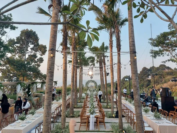 Salatiga Indonézia Szeptember 2023 Gyönyörű Esküvői Helyszín Kerti Partira Esztétikai — Stock Fotó