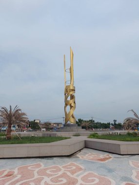 bant gübresi, Endonezya-dec 7-2023: mescidi raya al jabar. Endonezya 'nın en büyük camilerinden biridir. Batı Java, Endonezya 'da ünlü ve popüler bir yer..