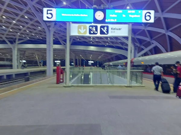 Jakarta Indonezja Nov 2023 Stacja Halim Dla Whoosh Whoosh Jest — Zdjęcie stockowe