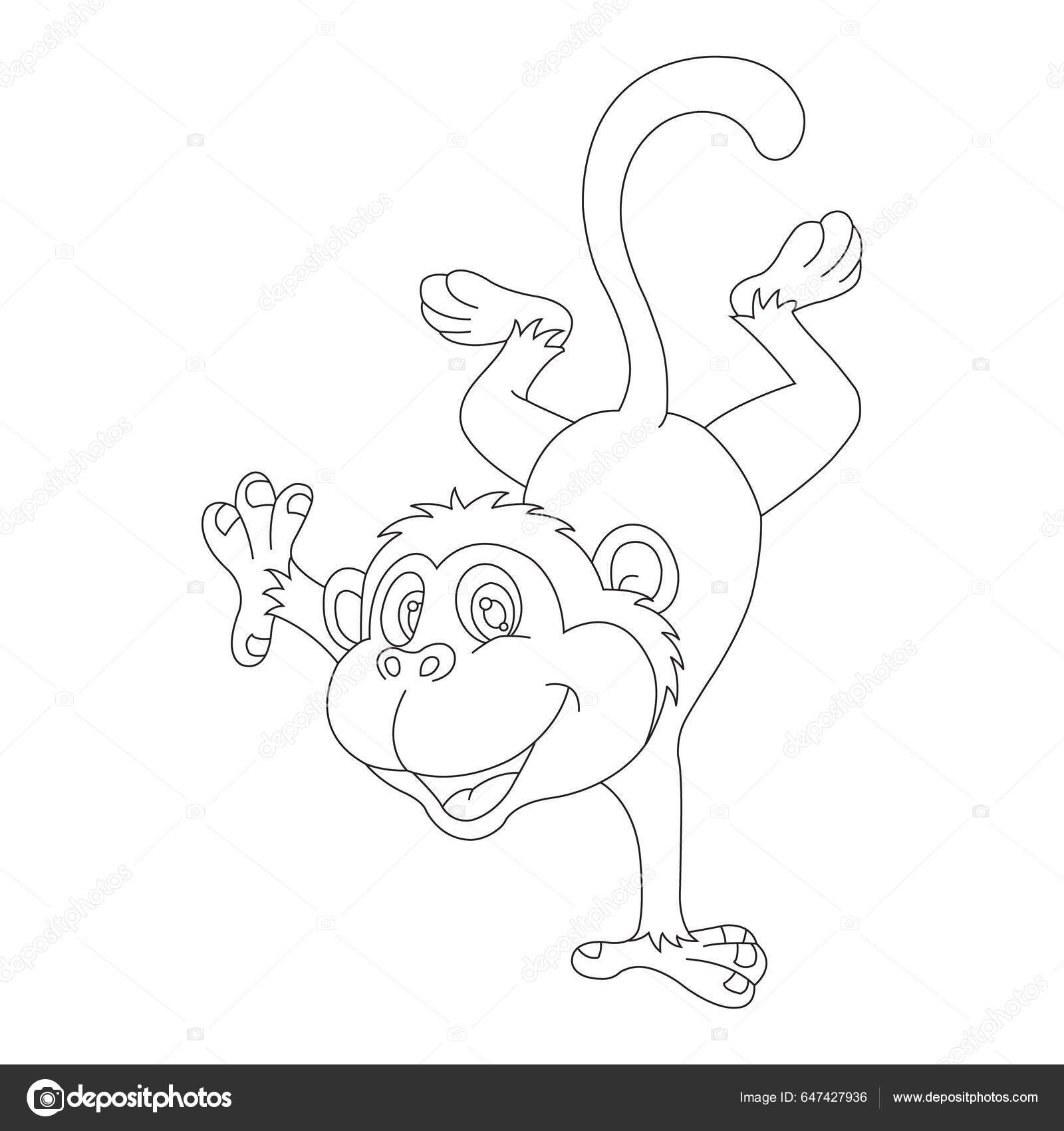 Desenhos para colorir de desenho de um macaco para colorir online  