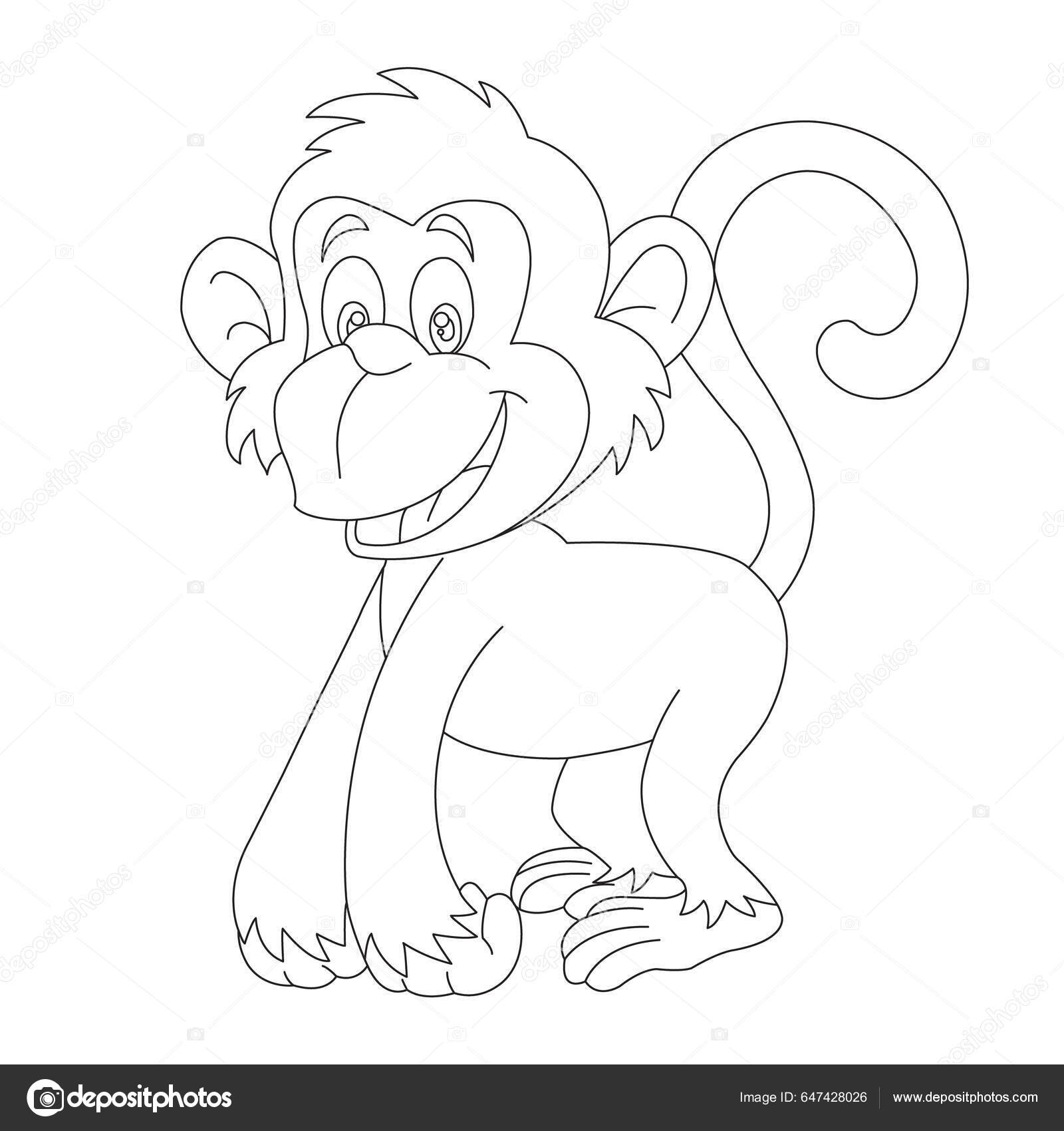 Macaco pequeno para colorir - Imprimir Desenhos