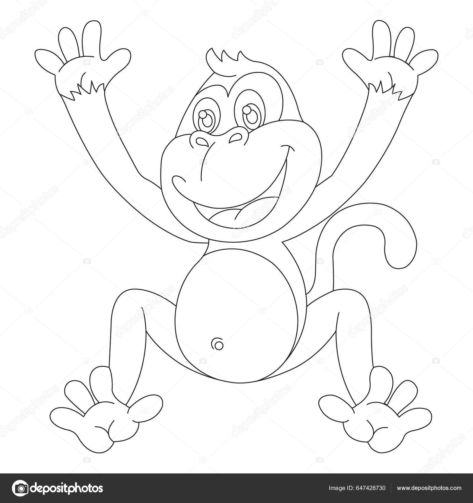 Desenho de macaco para colorir