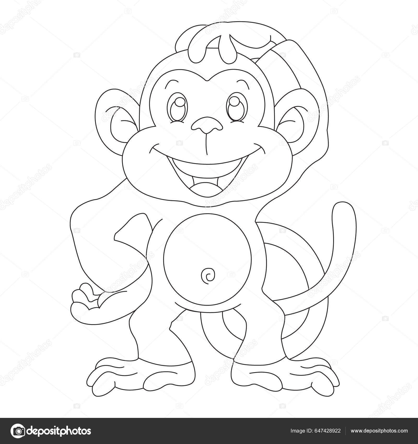 Macacos para colorir em 2023  Macacos, Animais para colorir, Desenhos para  colorir