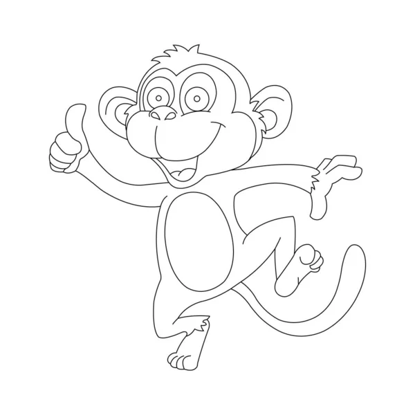 Desenho de sorriso de macaco para colorir
