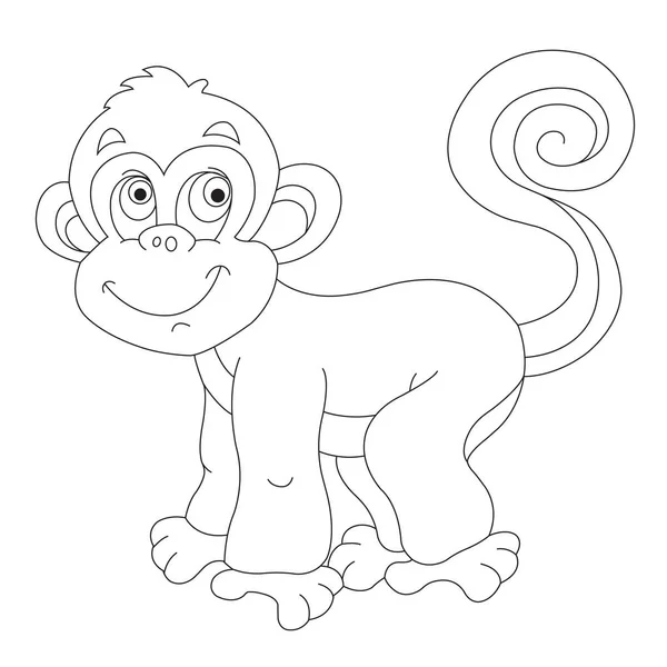 desenho de ícone de macaco. animal zoológico símbolo vetor crianças livro  de colorir 9749899 Vetor no Vecteezy