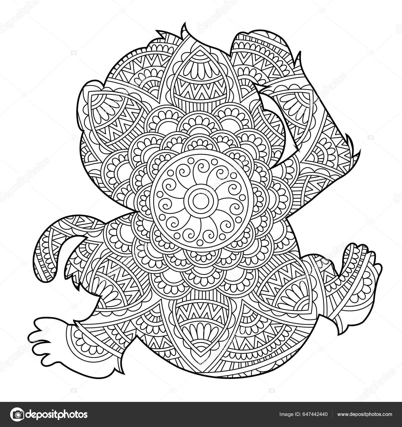 Desenho De Páginas Para Colorir Mandala Gorila Adultos Esboço Coloração  Desenhado à Mão Vetor PNG , Desenho De Homem, Desenho De Anel, Desenho  Colorido Imagem PNG e Vetor Para Download Gratuito