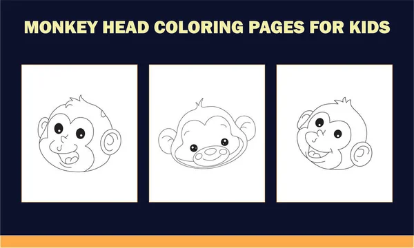 Çocuklar için maymun kafası boyama kitabı. Strese karşı el çizimi zendogru maymun yüzü çizimi çizimi.