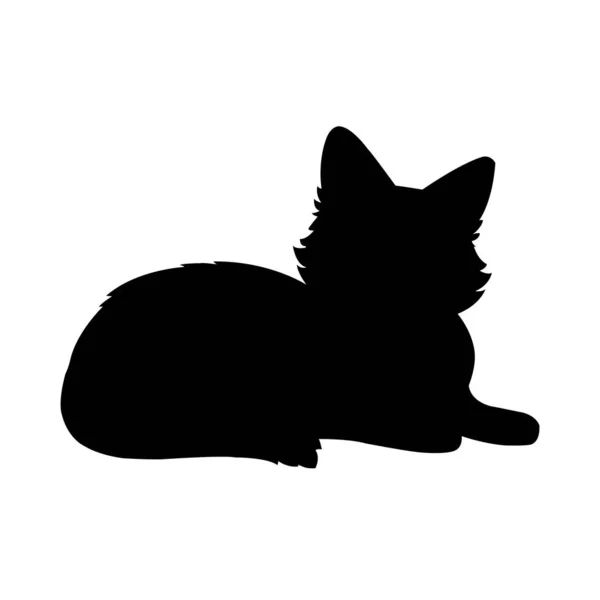 Weihnachten Katze Silhouette Tier Malbuch Für Kinder Zentangle Katze Vektor — Stockvektor