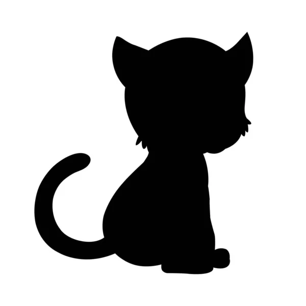 Weihnachten Katze Silhouette Tier Malbuch Für Kinder Zentangle Katze Vektor — Stockvektor