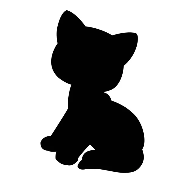Vánoční Kočka Silueta Zvíře Omalovánky Kniha Pro Děti Zentangle Kočka — Stockový vektor