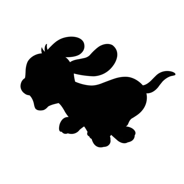 Pes Silueta Vektor Izolované Bílém Pozadí Zvířata Silueta Zbarvení Knihy — Stockový vektor