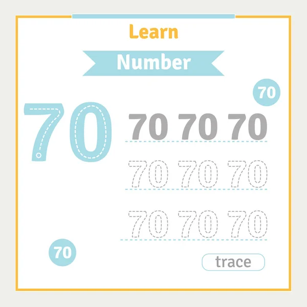 Sayı takip eden vektör anaokulu illüstrasyon numarası öğrenen çocuklar için okul çalışma kağıdına geri dön