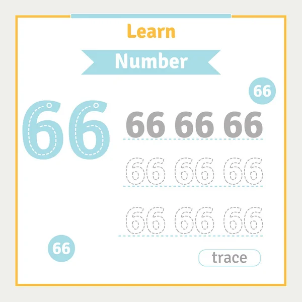 Sayı takip eden vektör anaokulu illüstrasyon numarası öğrenen çocuklar için okul çalışma kağıdına geri dön